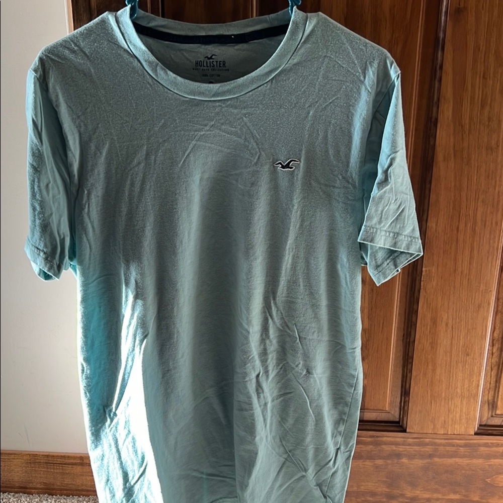 Hollister Green Short Sleeve Tee Soft Cotton Crew Neck